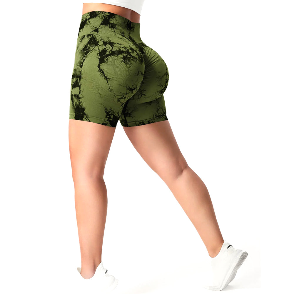 Tie-Dye High-Waisted Yoga Shorts – Pulso Pro+